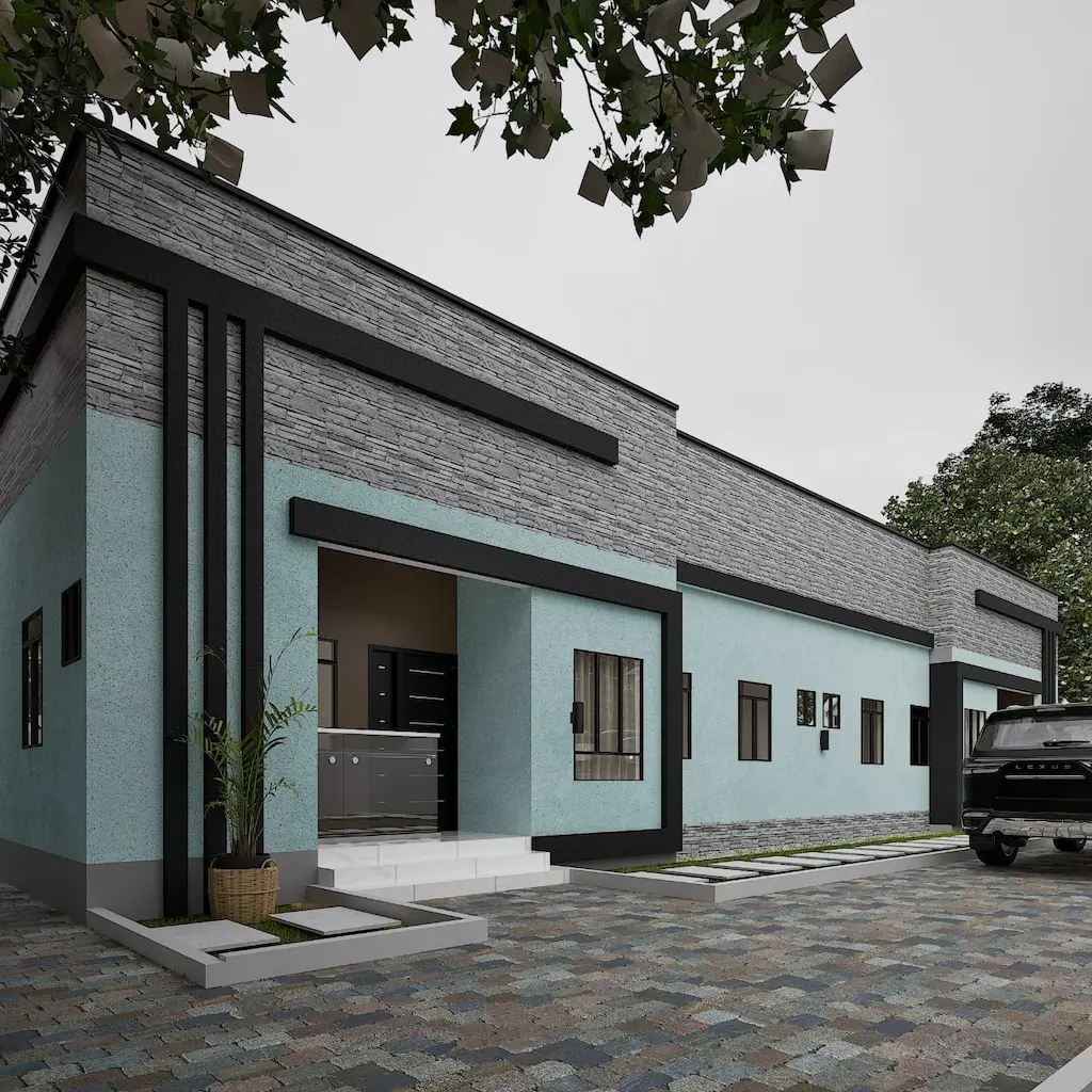 A modern bungalow design by skyaceatelier